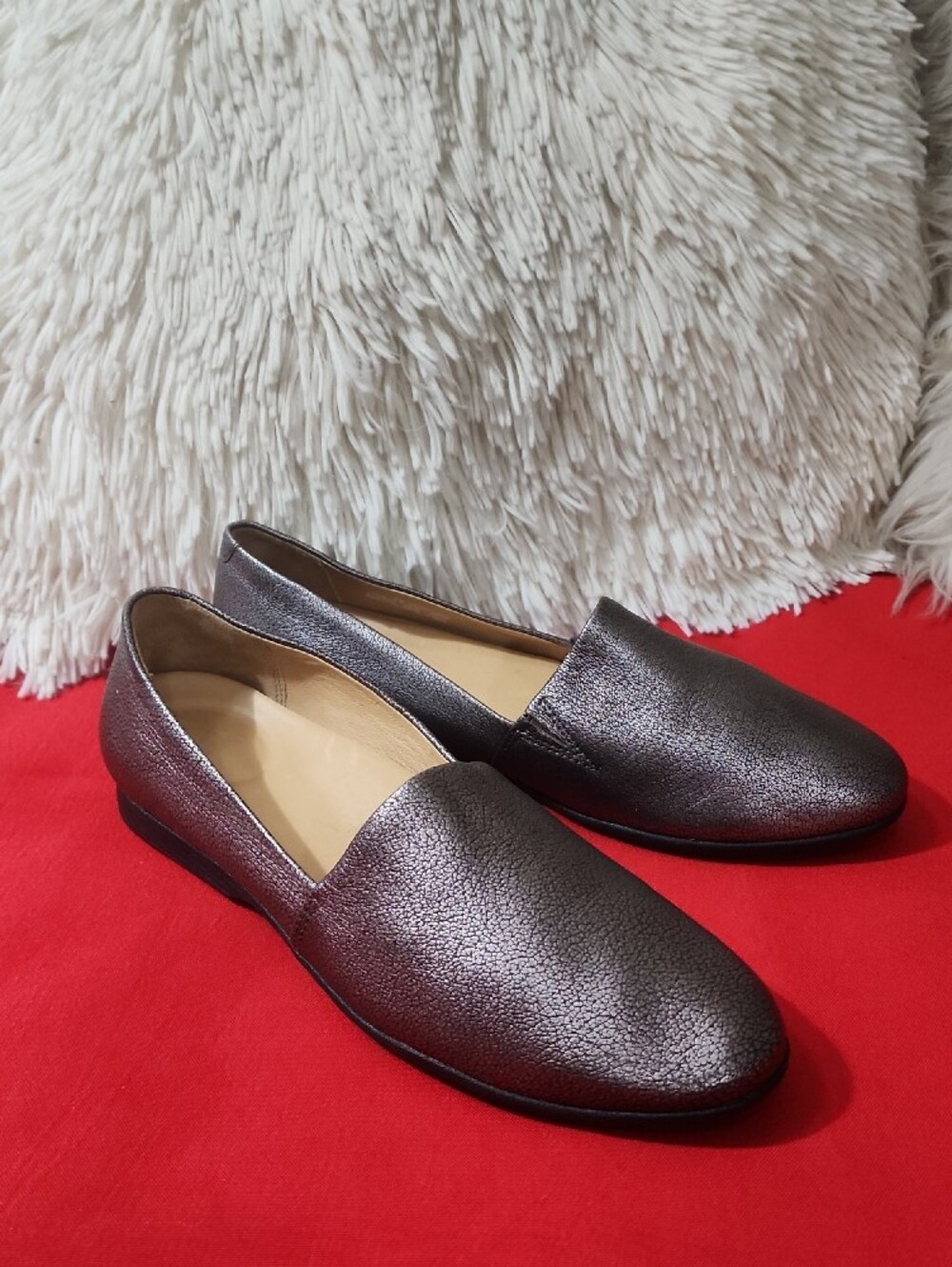 Dansko Larisa Metallic Gray Women's Slip-On Flats - Comfort Loafers